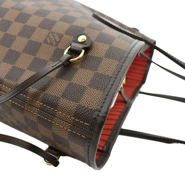 LOUIS VUITTON Neverfull MM Damier Ebene Tote Bag Brown