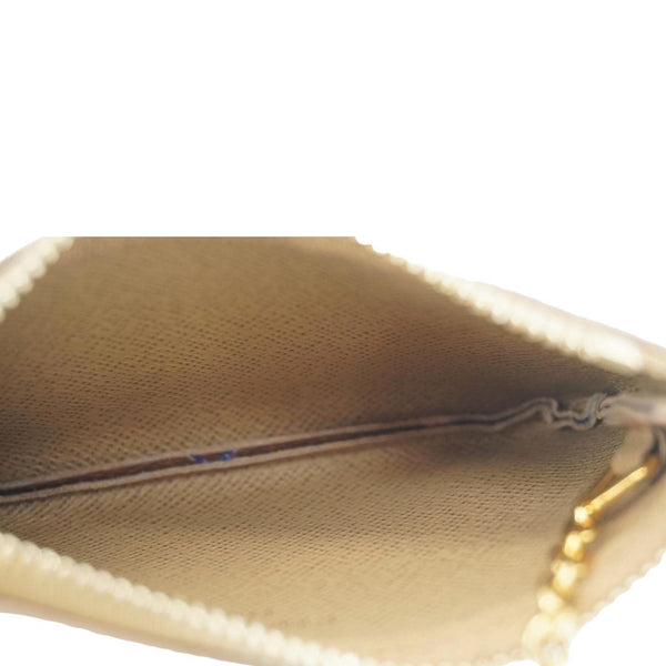 LOUIS VUITTON Metallic Monogram LV Garden Key Pouch Golden