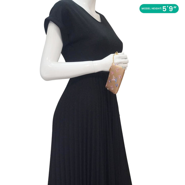 LOUIS VUITTON Metallic Monogram LV Garden Key Pouch Golden