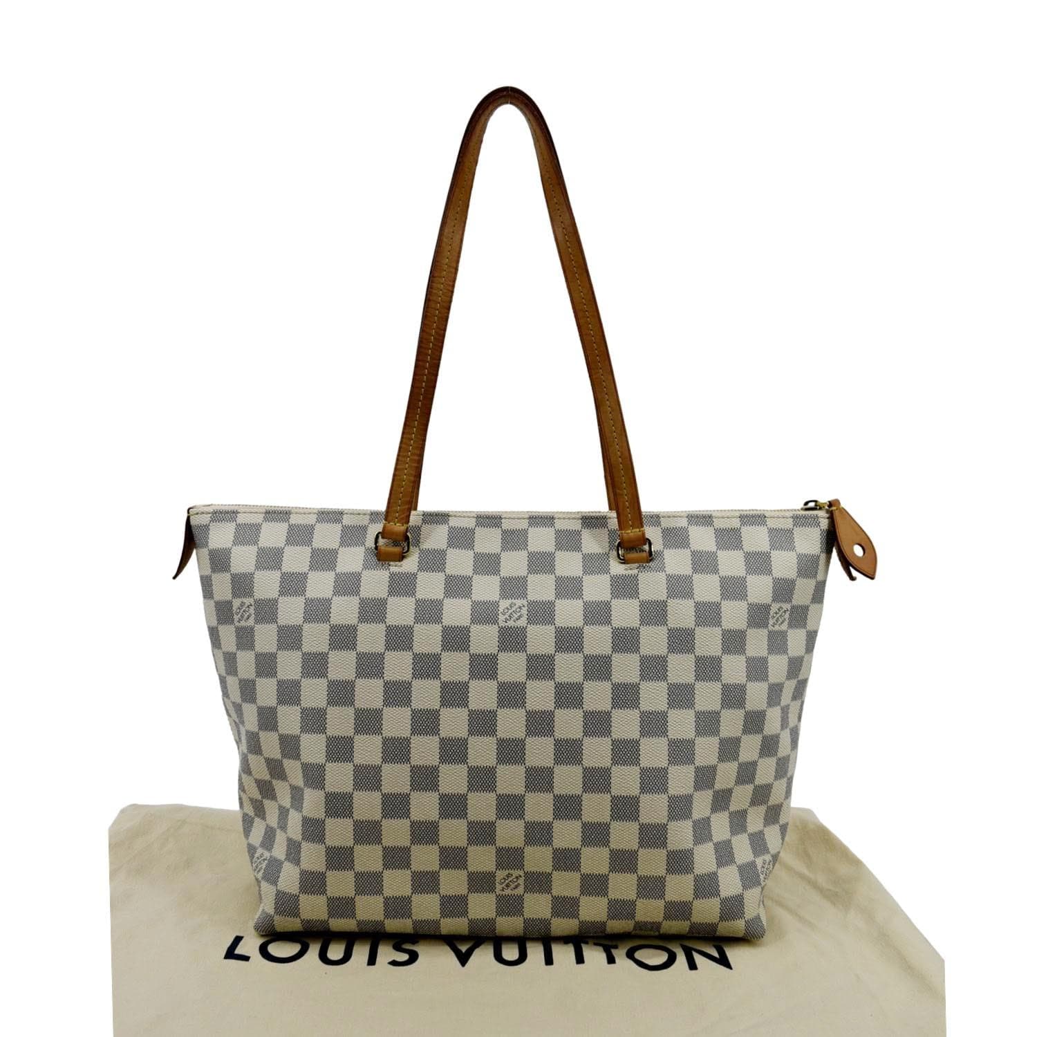Louis Vuitton White Checkered Tote