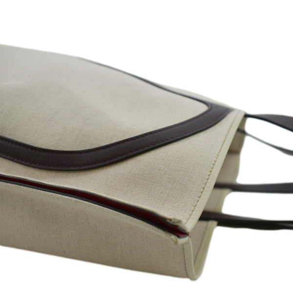 VALENTINO Garavani Strandtasche Mit Vlogo In Canvas Shopping Tote Bag Chocolate