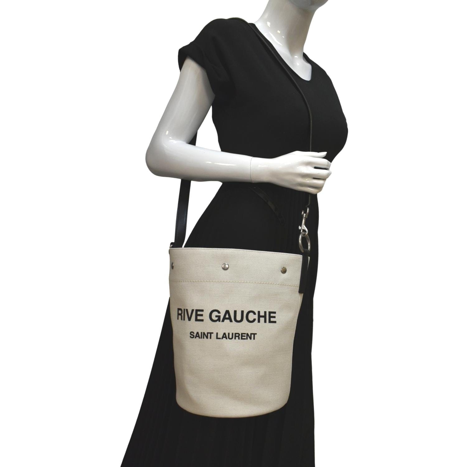 Saint Laurent Rive Gauche Linen Tote Bag