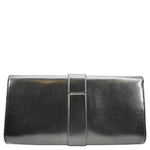 GUCCI Lady Buckle Leather Clutch Black 323653