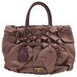 Prada Tessuto Origami Pleated Ruffled Nylon Tote Bag - Front