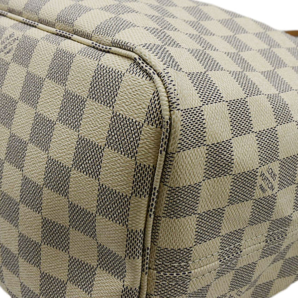 LOUIS VUITTON Neverfull GM Damier Azur Tote Shoulder Bag Rose Ballerine