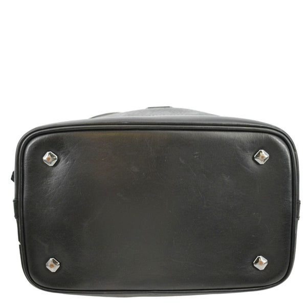 MCM Drawstring Visetos Canvas Bucket Bag Black