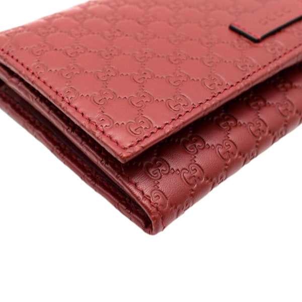 GUCCI Microguccissima GG Leather Long Wallet 449396 Red