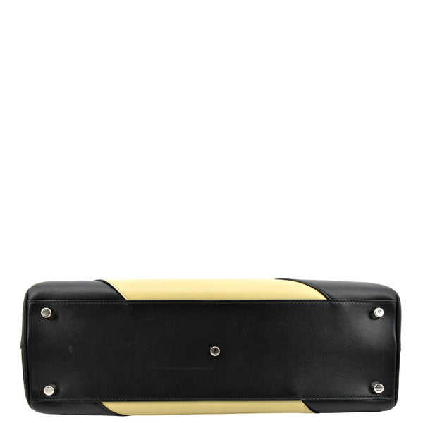 GUCCI Medium Zumi Diagonal Stripe Leather Top Handle Shoulder Bag Beige 564714