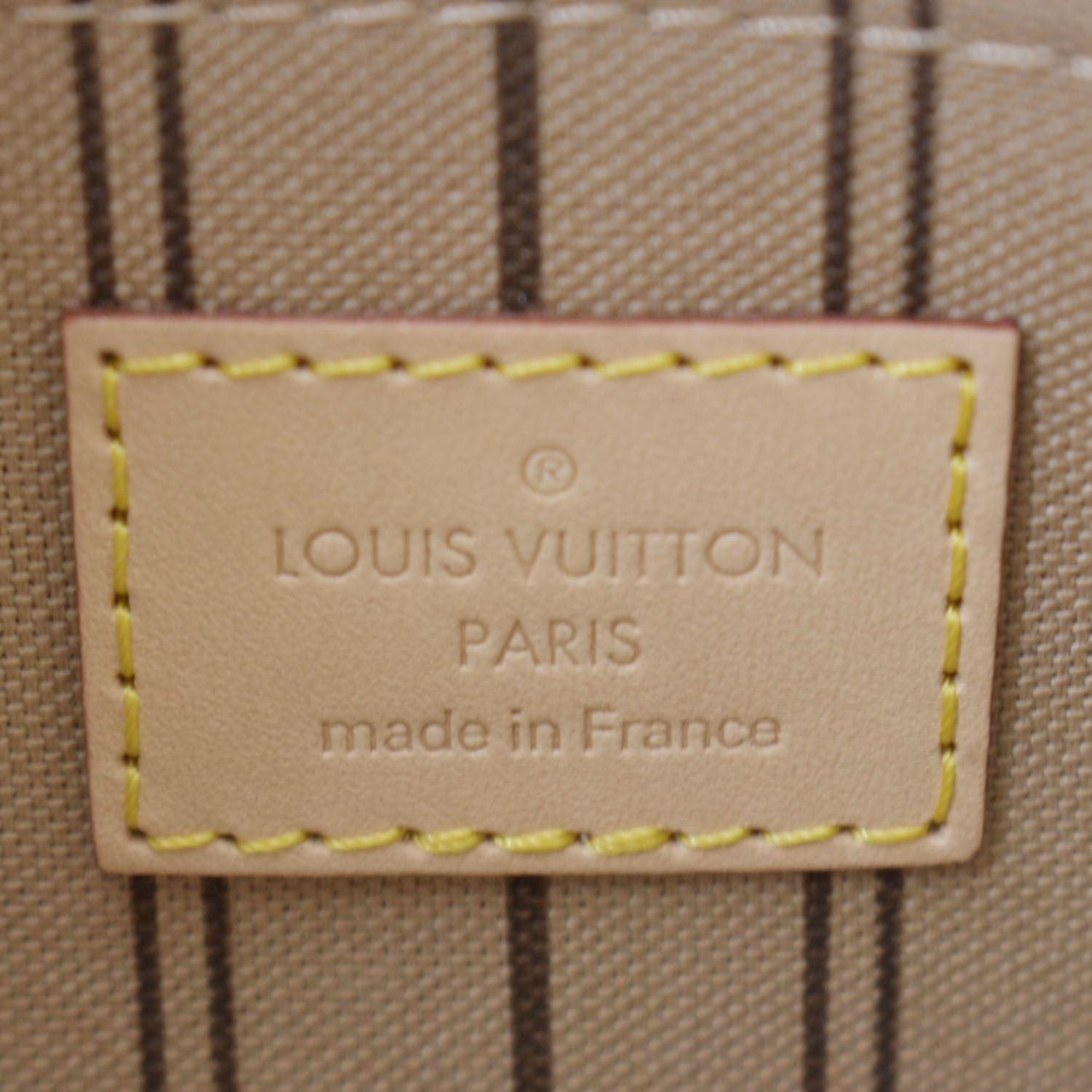 Louis Vuitton Neverfull Monogram Canvas Pochette Wristlet Pouch