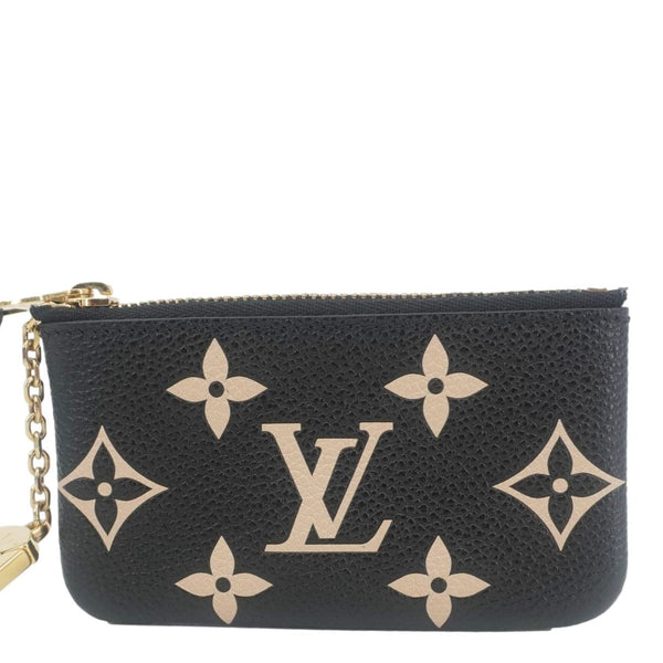 LOUIS VUITTON Monogram Empreinte Leather Key Pouch Black