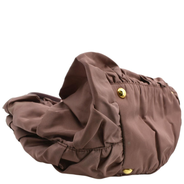 Prada Tessuto Origami Pleated Ruffled Nylon Tote Bag - Bottom Left