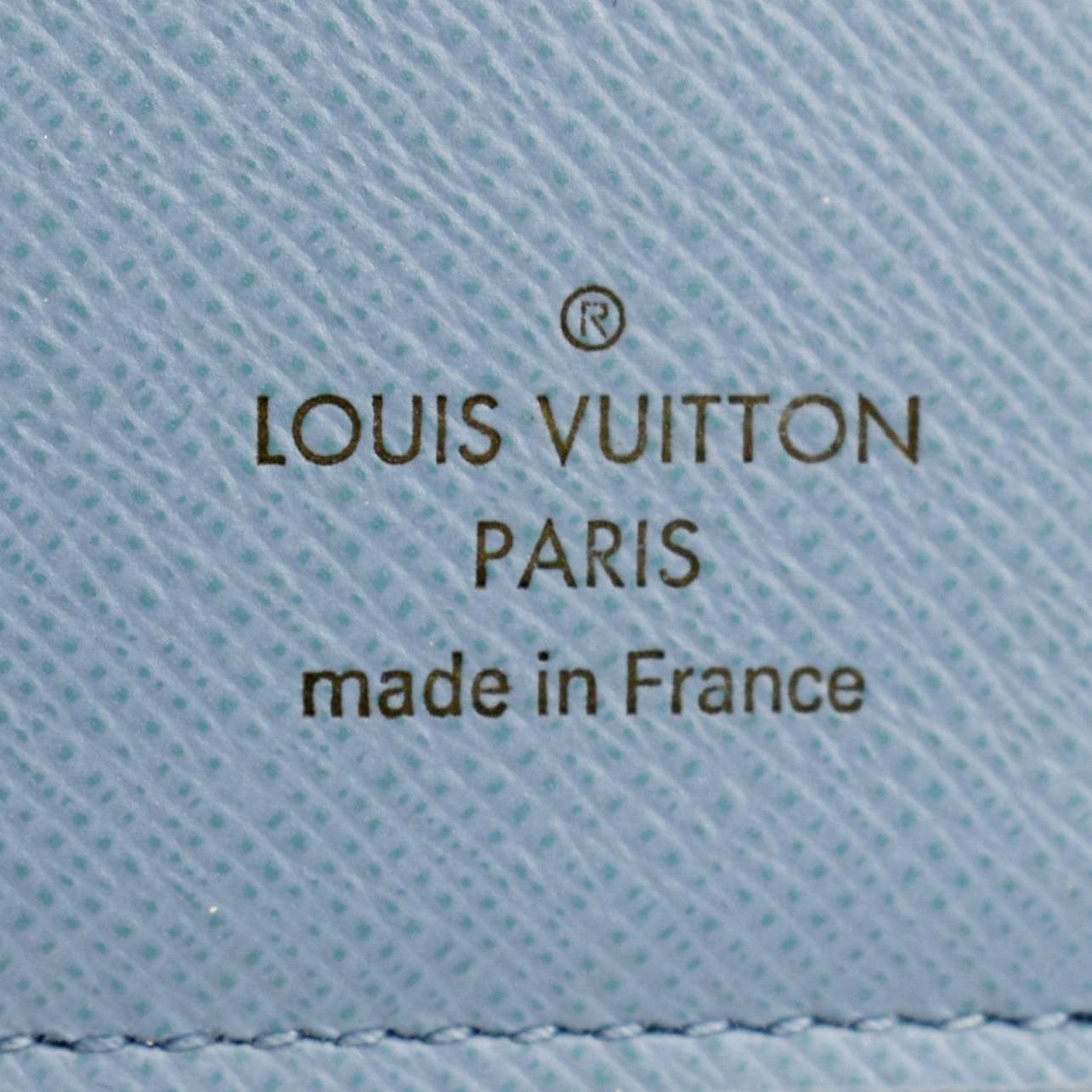 Louis Vuitton Blue Leather & Damier Azur Canvas Zoe Wallet