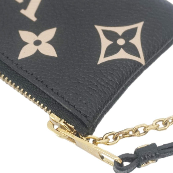 LOUIS VUITTON Monogram Empreinte Leather Key Pouch Black