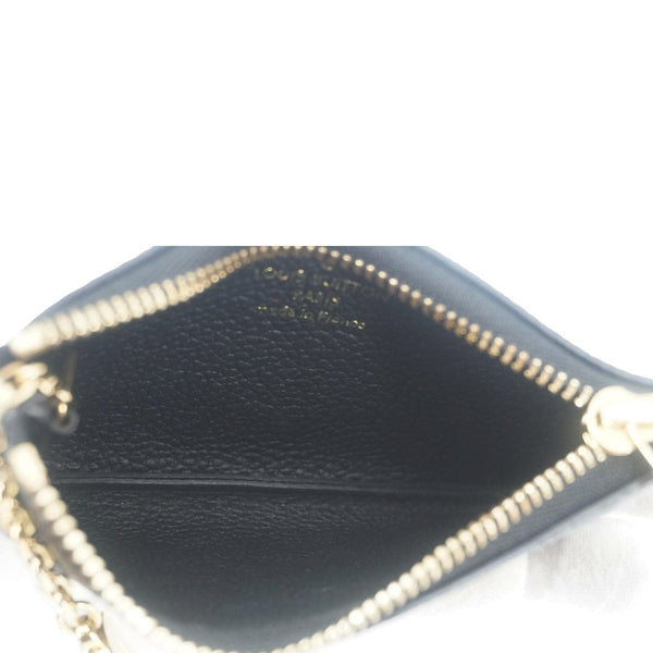LOUIS VUITTON Monogram Empreinte Leather Key Pouch Black