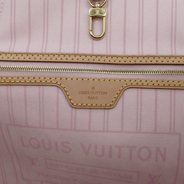 LOUIS VUITTON Neverfull GM Damier Azur Tote Shoulder Bag Rose Ballerine