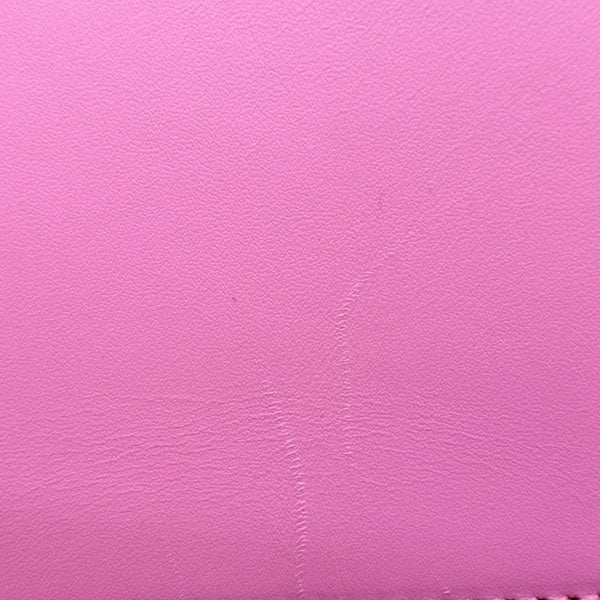 GUCCI Sylvie Medium Web Smooth Leather Top Handle Shoulder Bag Pink 431665