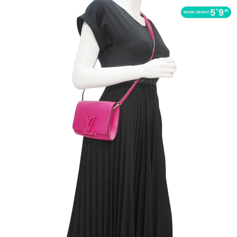 LOUIS VUITTON Louise PM Epi Leather Crossbody Bag Pink