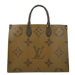 LOUIS VUITTON Onthego GM Giant Monogram Canvas Tote Bag Brown