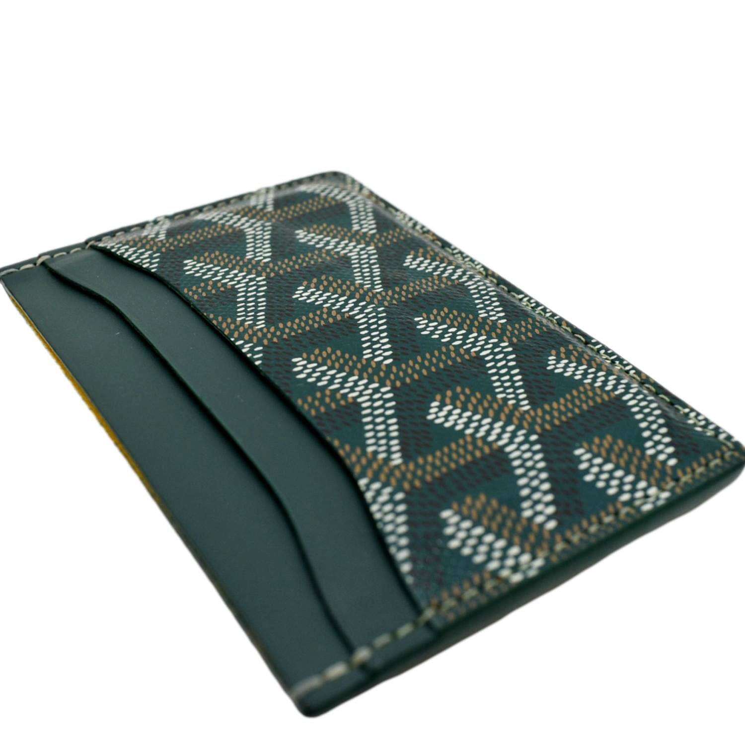 goyard card holder limited edition GOYARD Saint Sulpice Monogram Canvas Card Holder Green