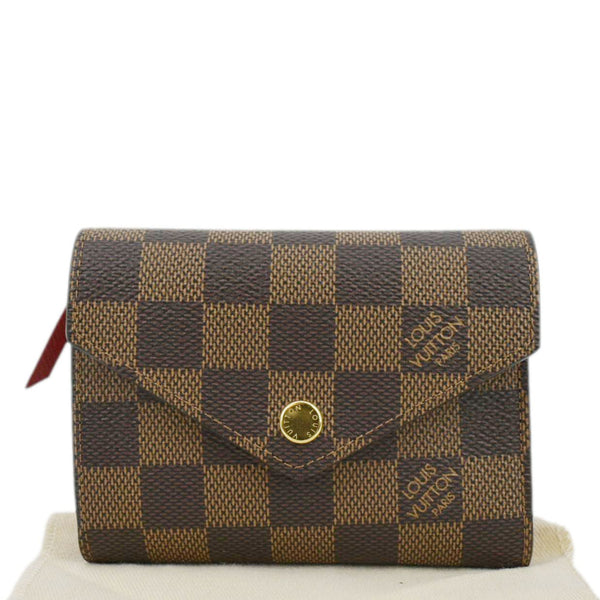 LOUIS VUITTON Victorine Damier Ebene Canvas Wallet Brown