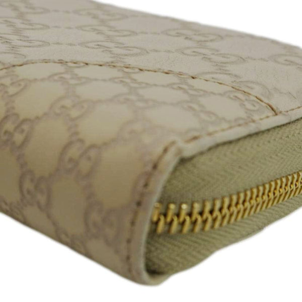 GUCCI GG Canvas Zippy Wallet White 323397