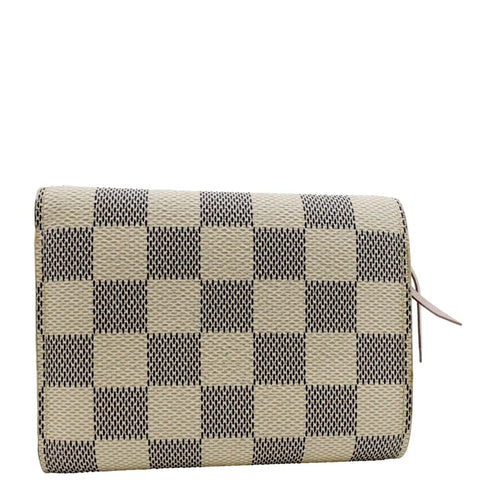 LOUIS VUITTON Victorine Damier Azur Wallet White
