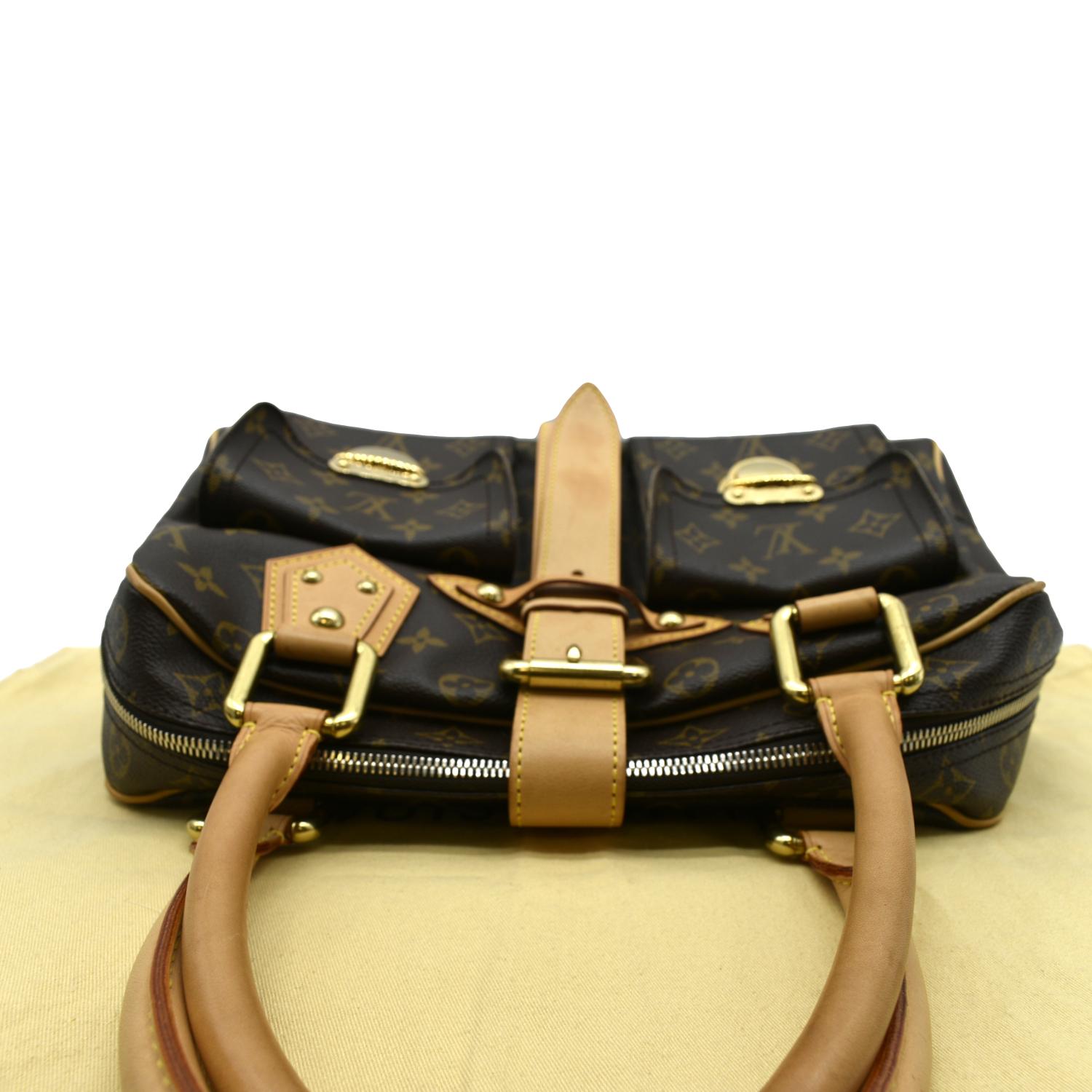 Manhattan cloth handbag Louis Vuitton Brown in Cloth - 18702540