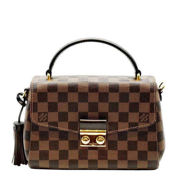 LOUIS VUITTON Croisette Damier Ebene Crossbody Bag Brown