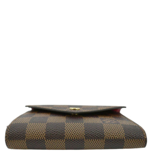 LOUIS VUITTON Victorine Damier Ebene Canvas Wallet Brown