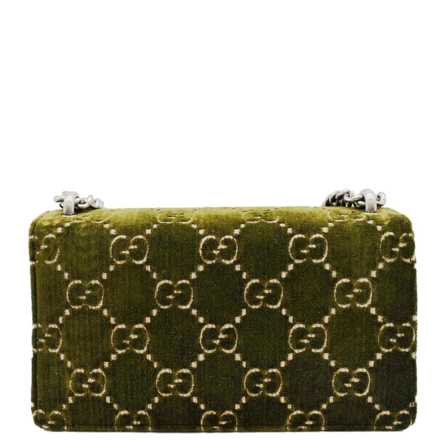 Gucci Green Dionysus GG Small Velvet Shoulder Bag - Farfetch