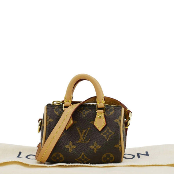LOUIS VUITTON Speedy Monogram Canvas Bag Charm Brown