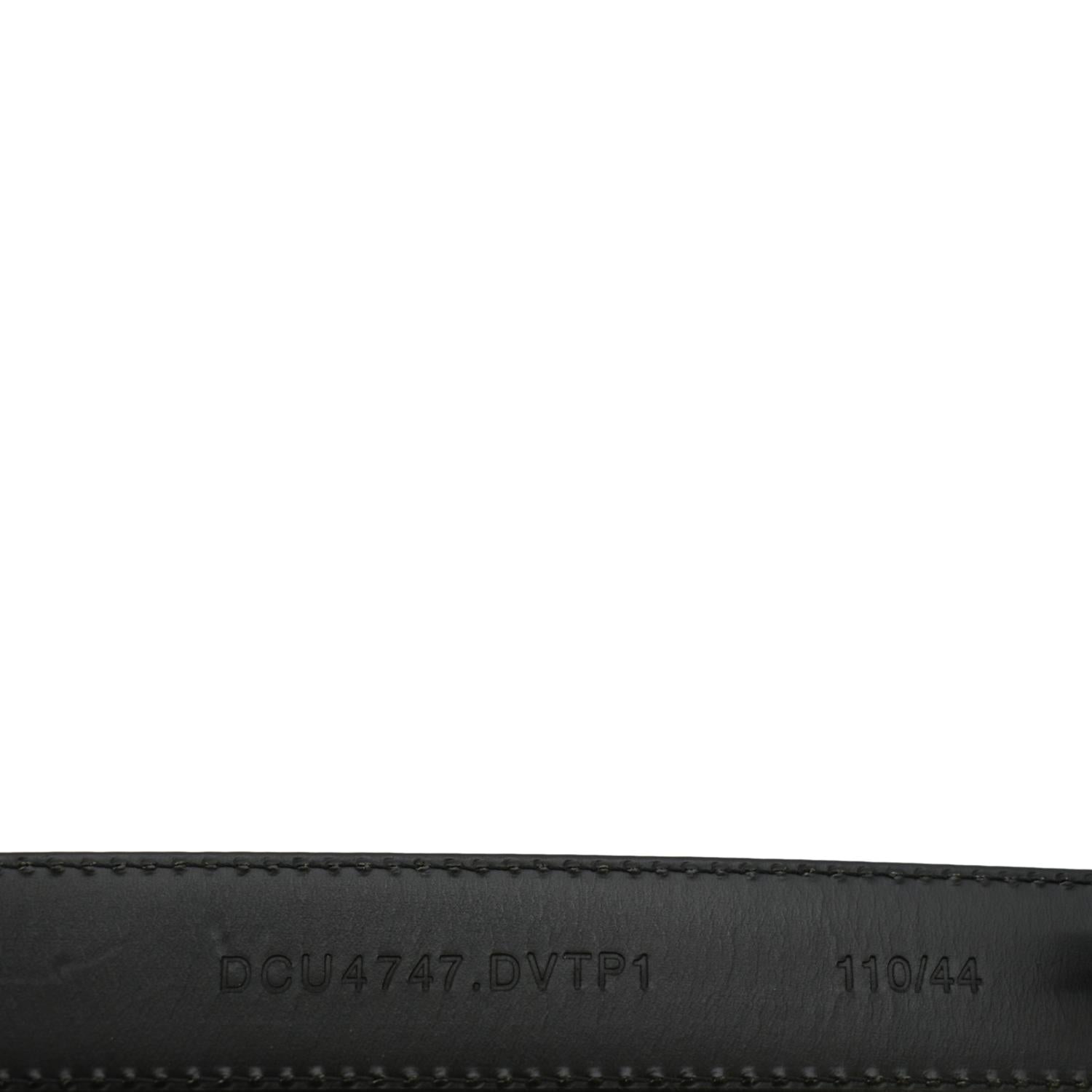 VERSACE La Medusa Buckle Calf Leather Belt Black Size 110/44