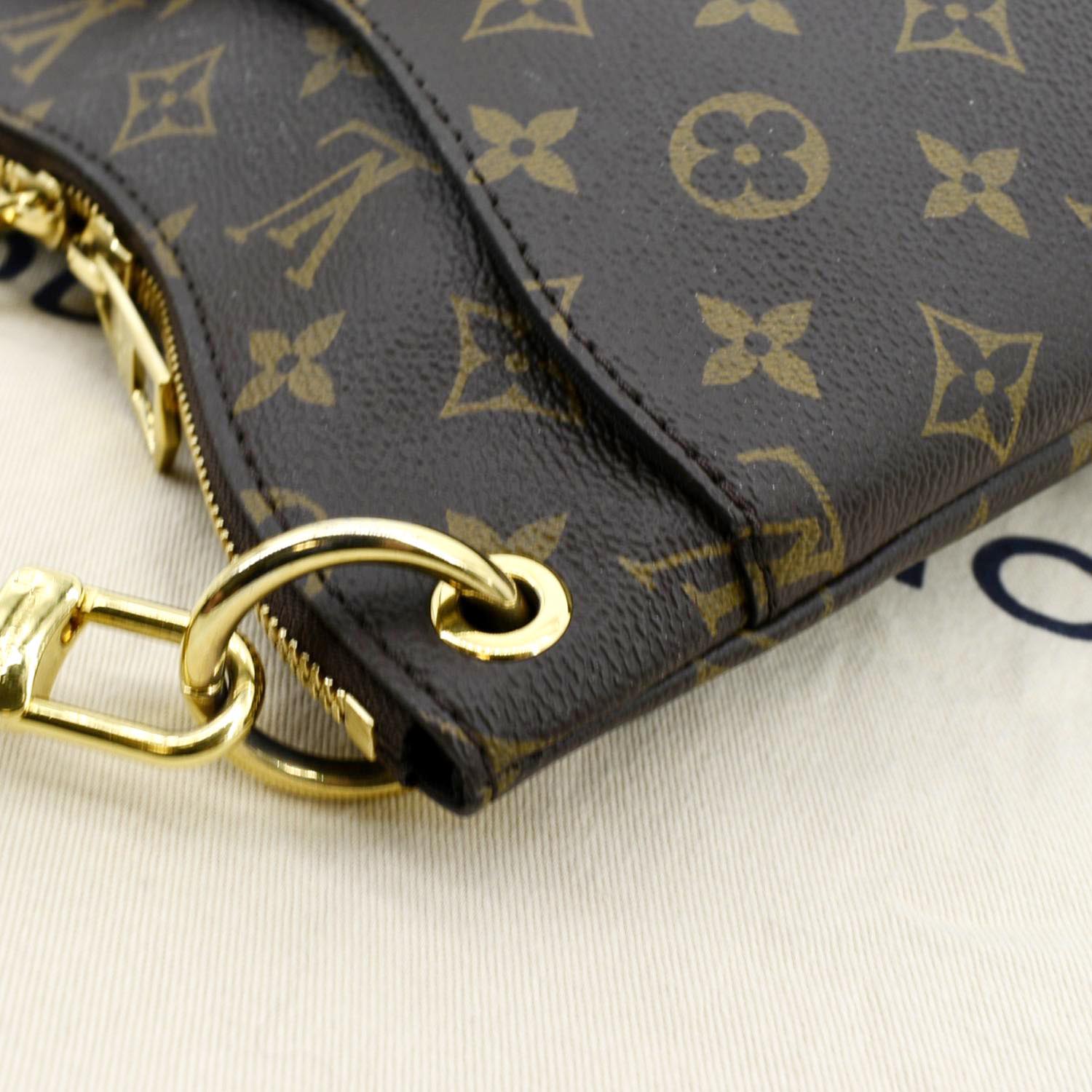 Louis Vuitton Toiletry Pouch on Chain Monogram Coated Canvas Brown