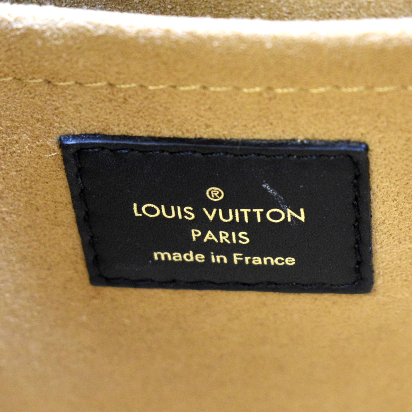 Louis Vuitton on My Side Tote Leather with Monogram Canvas mm