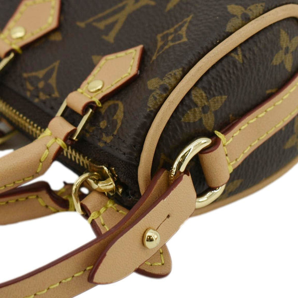 LOUIS VUITTON Speedy Monogram Canvas Bag Charm Brown
