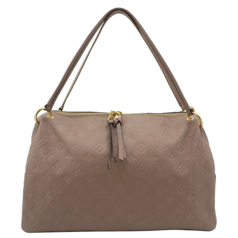 LOUIS VUITTON Ponthieu MM Empreinte Leather Shoulder Bag Taupe