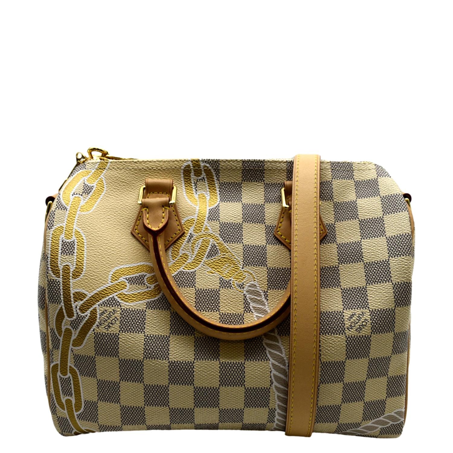 Louis Vuitton, Bags, Louis Vuitton Speedy Bandouliere 25 Damier Azur