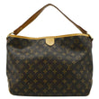 LOUIS VUITTON Delightful PM Monogram Canvas Hobo Bag Brown