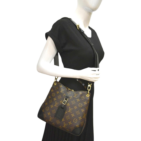 LOUIS VUITTON Odeon PM Monogram Canvas Crossbody Bag Brown