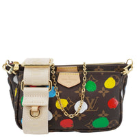 LOUIS VUITTON LV×YK Multi Pochette Accessories Monogram Dot Canvas Shoulder Bag Brown