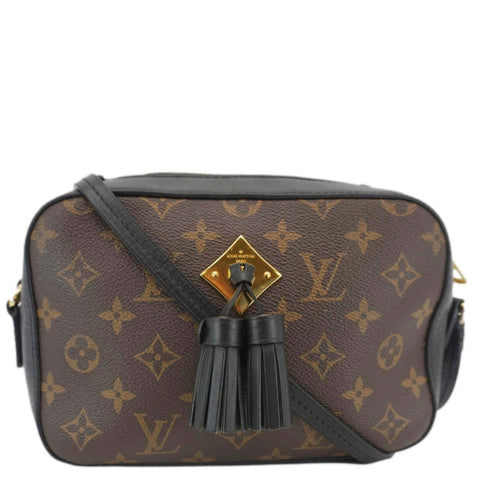 LOUIS VUITTON Saintonge Monogram Canvas Shoulder Bag Black