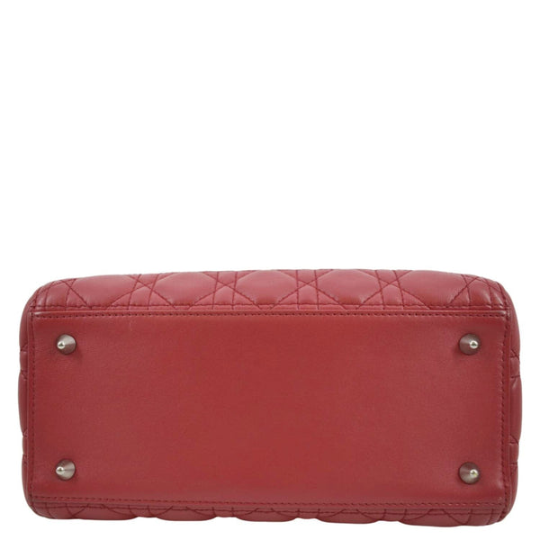 CHRISTIAN DIOR Lady Dior Cannage Lambskin Shoulder Bag Pink