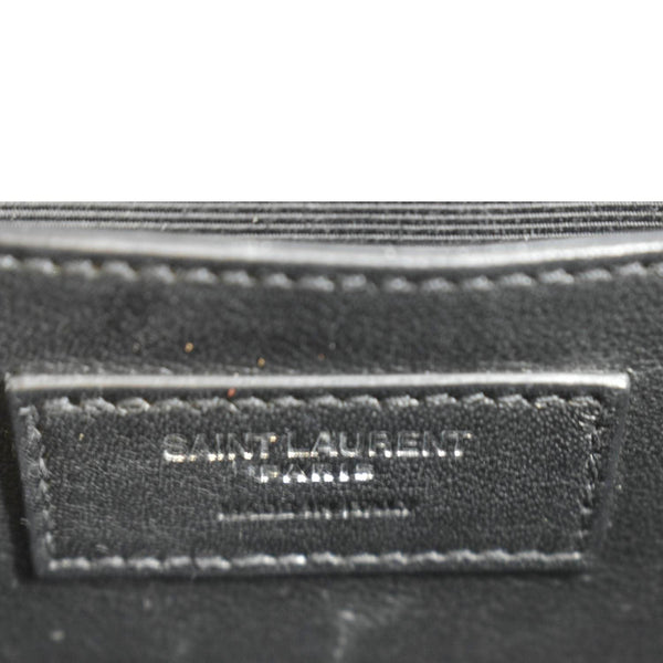 YVES SAINT LAURENT Envelope Medium Matelassé Leather Crossbody Chain Bag Black