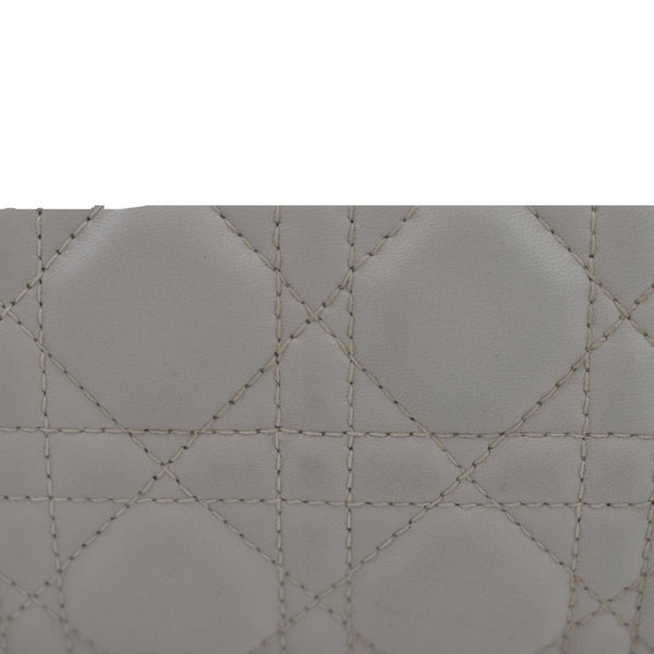 CHRISTIAN DIOR Lady Dior Large Quilted Leather Shoulder Bag Pink