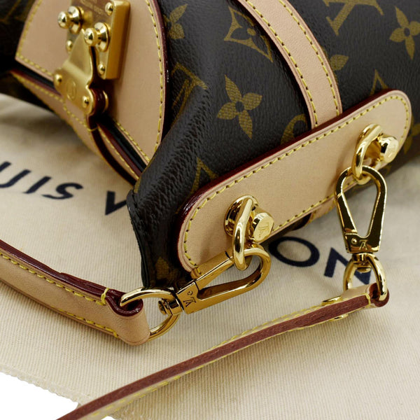 LOUIS VUITTON Monogram Canvas Duffle Shoulder Bag Brown