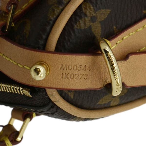 LOUIS VUITTON Speedy Monogram Canvas Bag Charm Brown