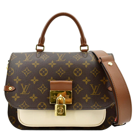 LOUIS VUITTON Vaugirard Monogram Canvas Shoulder Bag Creme