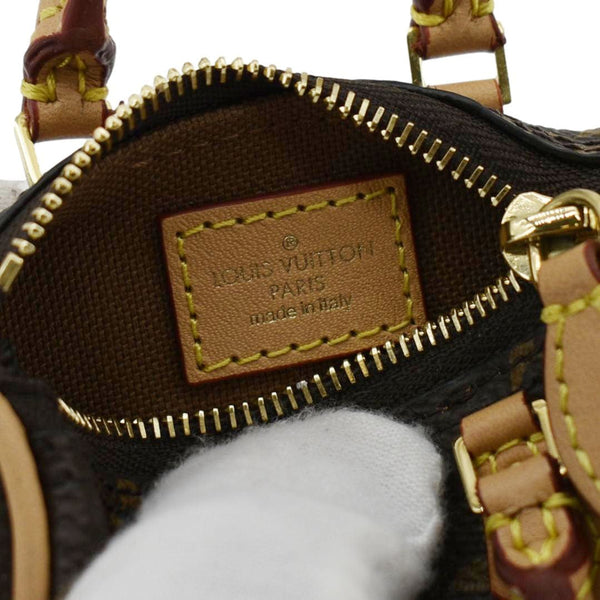 LOUIS VUITTON Speedy Monogram Canvas Bag Charm Brown