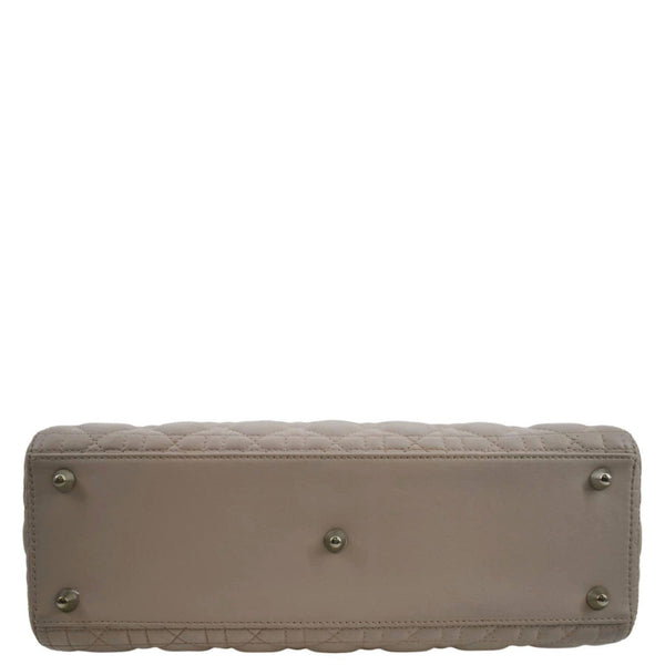 CHRISTIAN DIOR Lady Dior Large Quilted Leather Shoulder Bag Pink