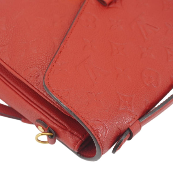 LOUIS VUITTON Metis Pochette Empreinte Leather Crossbody Bag Red